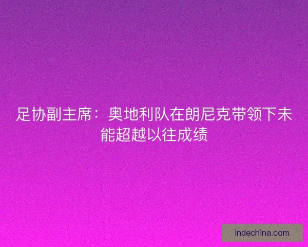 足协副主席:奥地利队在朗尼克带领下未能超越以往成绩 足协副主席:奥地利队在朗尼克带领下未能超越以往成绩